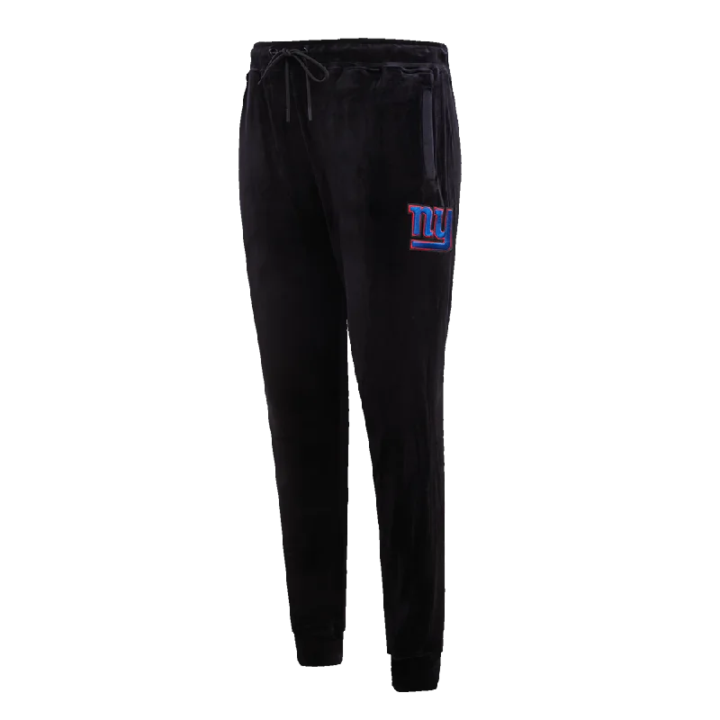 NFL NEW YORK GIANTS CLASSIC WOMEN'S VELOUR JOGGER (BLACK)