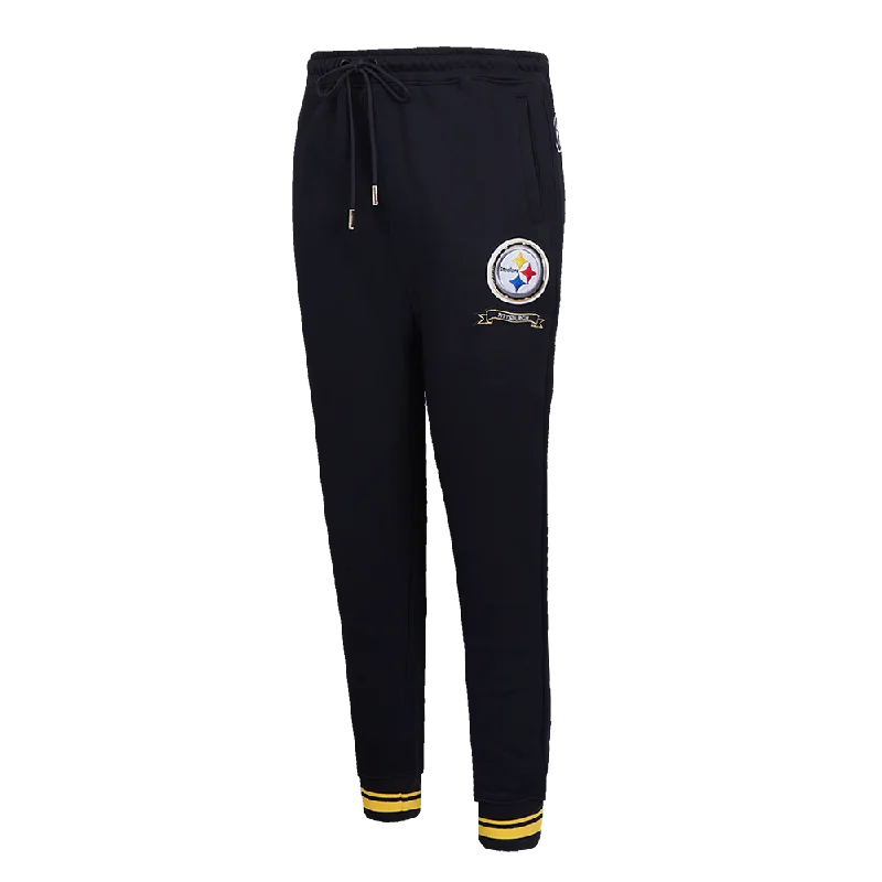 NFL PITTSBURGH STEELERS PRO PREP W RIB FLC SWEATPANT (BLACK/YELLOW)