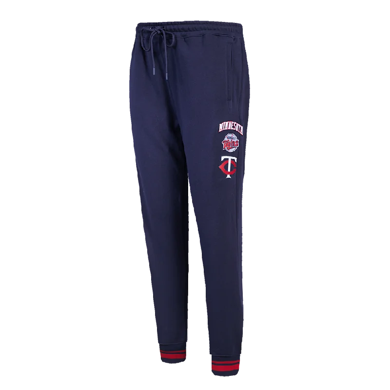 MLB MINNESOTA TWINS RETRO CLASSIC WOMEN'S RIB SWEATPANT (MIDNIGHT NAVY/RED/MIDNIGHT NAVY)